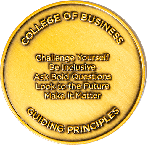 front side of the dean's coin