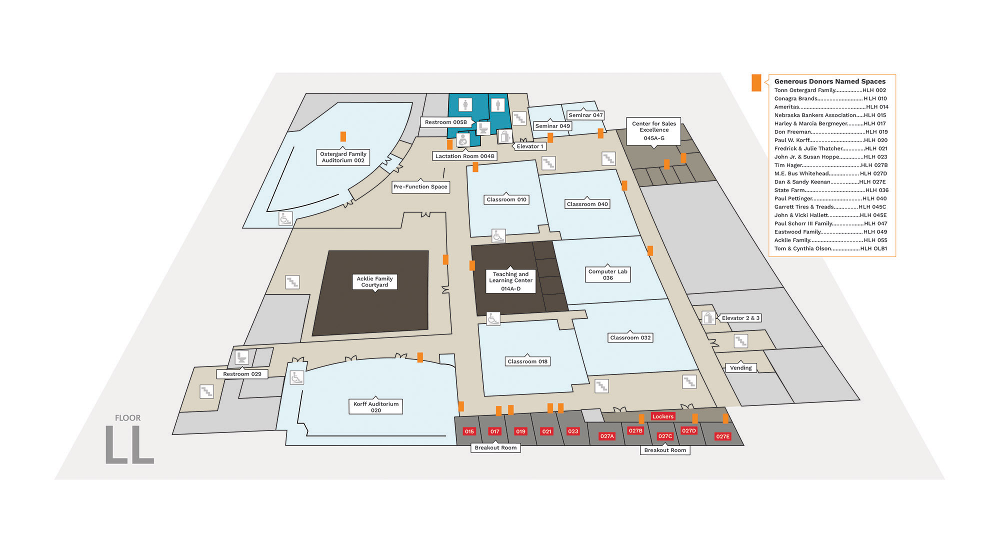 Lower Level Map